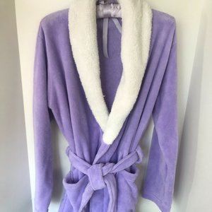 Totally Pink Lavender Robe With White Collar